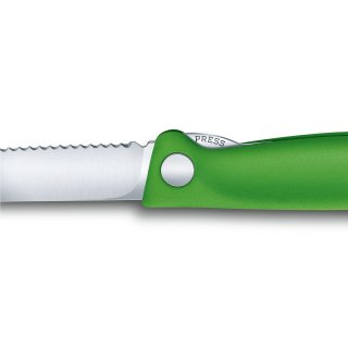 Victorinox |  Swiss Classic Faltbares Gem&uuml;semesser gr&uuml;n Brotzeitmesser